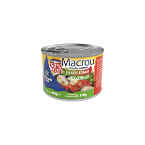 Năvodul Plin Macrou în sos tomat cu legume 200g