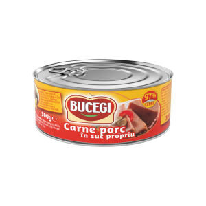 BUCEGI Carne_BUCEGI Carne porc in suc propriu (97�) 300g