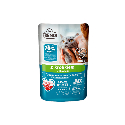 FRENDI Cat_Frendi Plic cu hrana umeda cu iepure pt pisici 100g