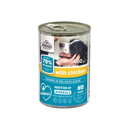 FRENDI Dog_Frendi Conserva cu bucati carne pui pt caini 400g