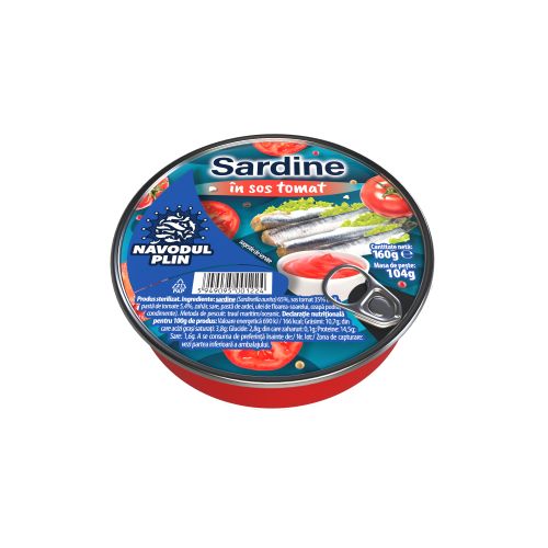 NP Sardine_Navodul Plin - Sardine sos tomat 160 gr - 11 mai
