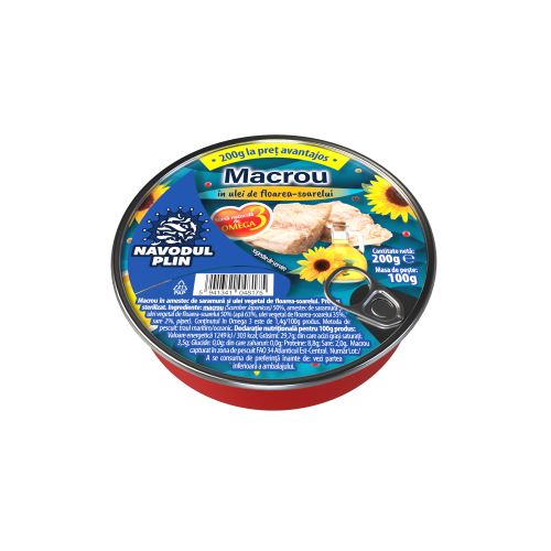 NP_Navodul Plin - Macrou ulei de floarea soarelui 200 gr PROMO