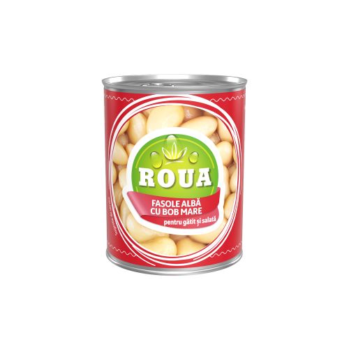 ROUA Legume_ROUA - Fasole alba cu bob mare pentru gatit si salata 400g Bioverde