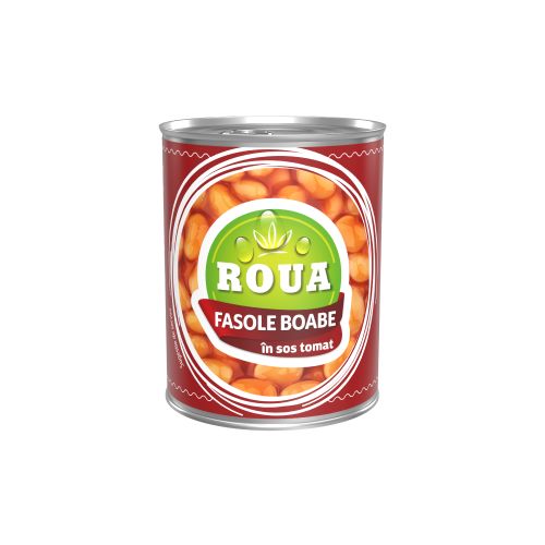ROUA Legume_ROUA - Fasole boabe in sos tomat 400g - Conserva