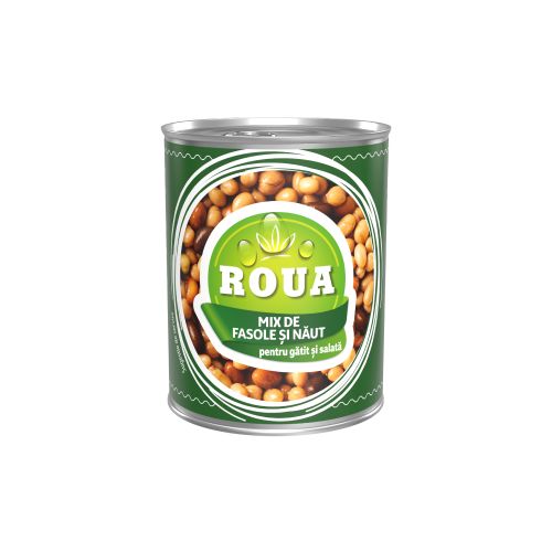 ROUA Legume_ROUA - MIX fasole si naut pentru gatit si salata 400g Bioverde