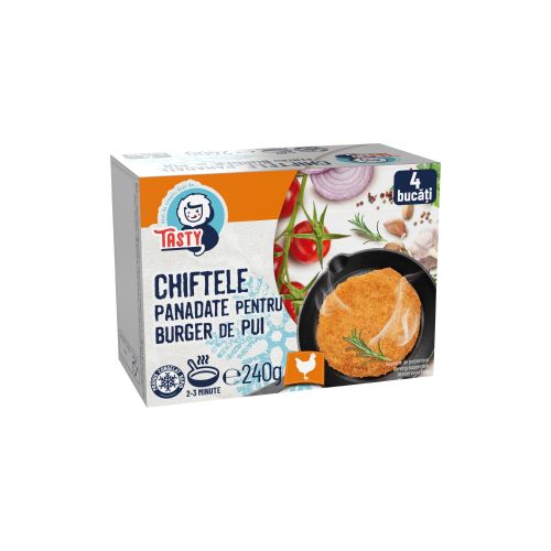 TASTY TASTY chiftele panadate burger pui g